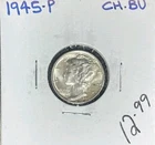 1945-P MERCURY SILVER DIME ~CH/BU  ~NICE LOOKING COIN~