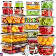 52-Piece Airtight Food Storage Set - 26 Durable Containers & Leakproof Solutions