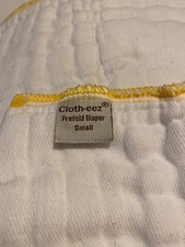 20 Cloth Eez Diapers White Pre-fold Used  New, pre-washed