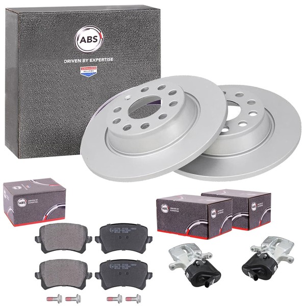 Abs Bremsscheiben + BelÄGe + SÄTtel Hinten Passend FüR Vw Sharan + Seat Alhambra-image