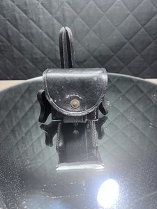 Muzzleloader Cap Or Ball Belt Pouch Black Leather Owb