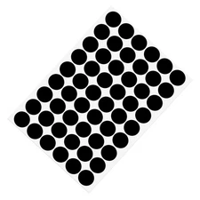 Screw Hole Cover Stickers 21mm Dia 216Pcs in 4 Sheet PVC Shelf Peg Sealing Cap