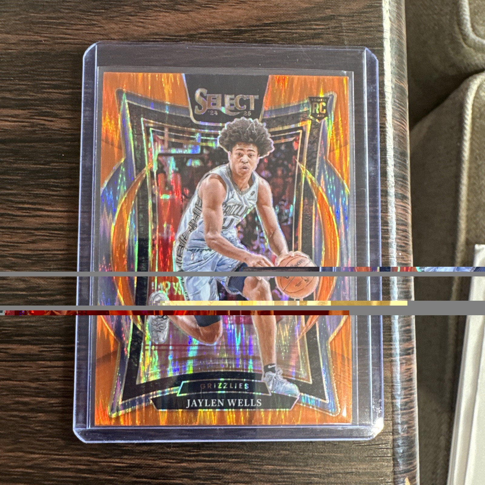 2024-25 Panini Select - Concourse Jaylen Wells #79 Orange Flash Prizm (RC)