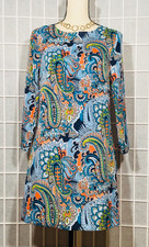 J.CREW DRESS NWT 3/4 SLEEVE SZ 0 PRINTED MULTI COLOR FULLY LINED WORK OR CASUAL