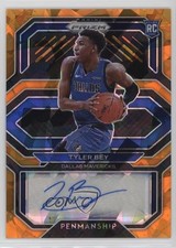 2020-21 Panini Prizm Rookie Penmanship Orange Ice Tyler Bey #RP-TBY Auto pe8