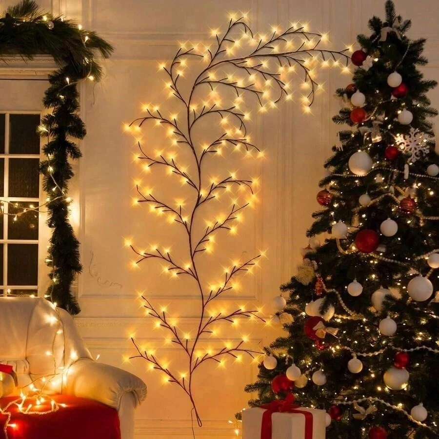 144LED Wall Tree Enchanted Willow Vine Lights Bendable Branch USB Fairy Lighting - Image 3 of 4