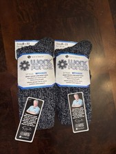 SockShop Work Force Men's Boot Socks Gray Heather Size 6-11 2 Pairs WFH0035