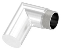 Endbogen V2A FüR Rohr Ø 42,4 X 2,0 Mm 90° Lang Zum Stecken