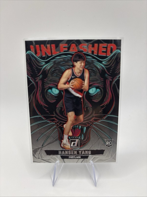 Panini 2025-26 Donruss Hansen Yang Trail Blazers Unleashed #1 RC Insert