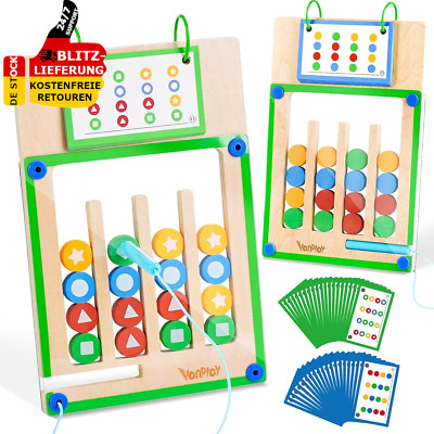 Montessori Spielzeug Ab 3+ Magnetspiel Labyrinth Sortierspiel Lernspielzeug 