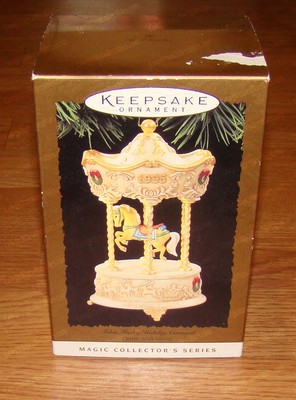 Hallmark Keepsake, Lighted 1995 Holiday CAROUSEL (QLX7269) Tobin Fraley (Signed)