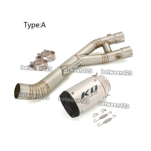 Motorcycle Exhaust Muffler Pipe Header Mid Link For Yamaha FZ10 YZF R1 2015-2023 - Picture 3 of 9