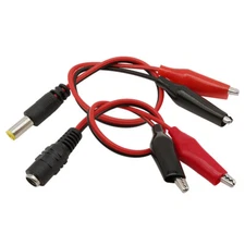 DC Male Female Alligator Clips Crocodile Wire DC Power Plug to 2 Alligator Clip