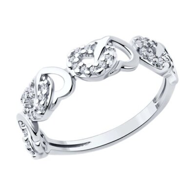 Ring Fingerring Sterlingsilber Zirkonia Steine  Echtschmuck bei Secretforyou