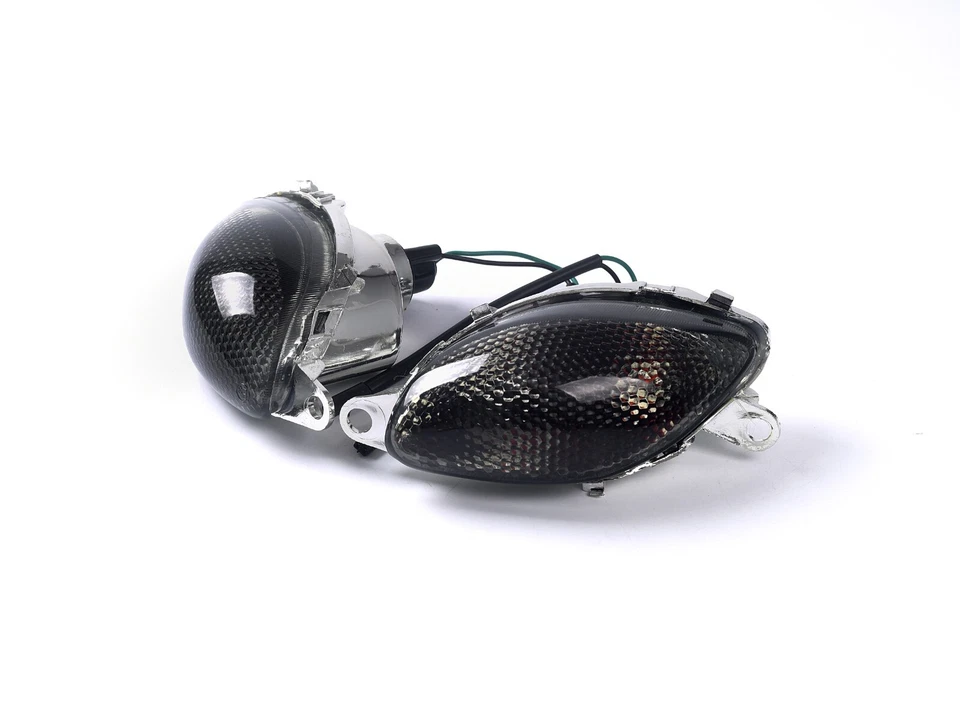 Señales de giro delanteras humo CHK lente bombillas aptas para Suzuki 1999-2007 HAYABUSA GSXR1300 Foto 2 de 4