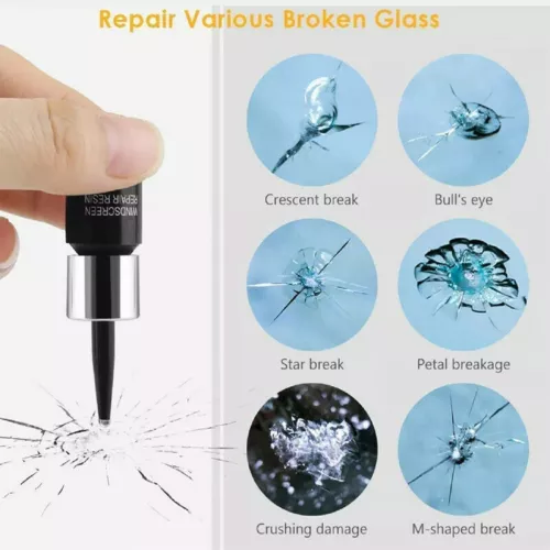 5 PCS Cracked Glass Nano Repair Liquid Kit Windshield DIY Car Window Repair Tool - Picture 4 of 10