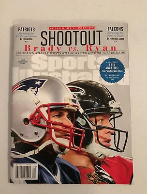 SUPER BOWL LI PREVIEW BRADY vs RYAN SPORTS ILLUSTRATED BRAND NEW IN COLTR. SLV.