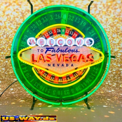 N-0156 Neon '' Welcome Las Vegas '' Schild Leuchtreklame Diner Neonreklame Vintage