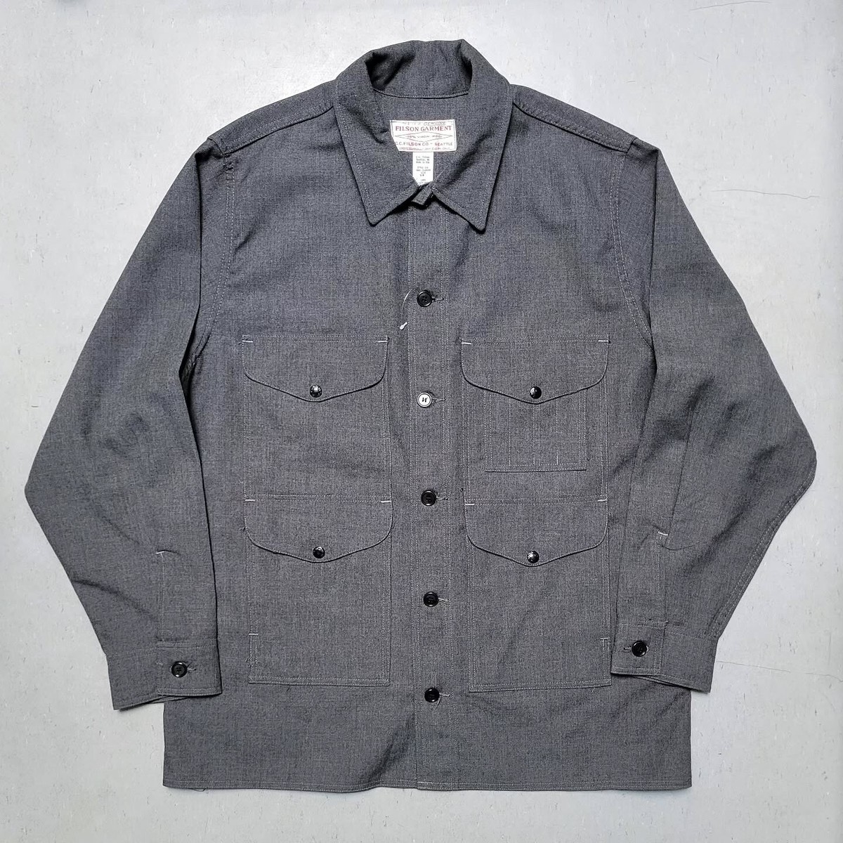 NEW CC FILSON Mackinaw Cruiser Jacket Style 110 Coat Sz 50 Gray 