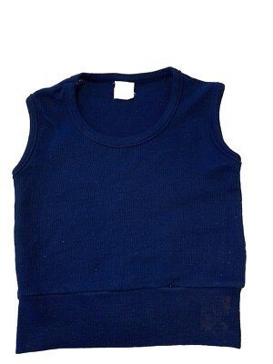 Chevron  Sweater Vest Boys Size 5 Navy Round -Neck Sleeveless
