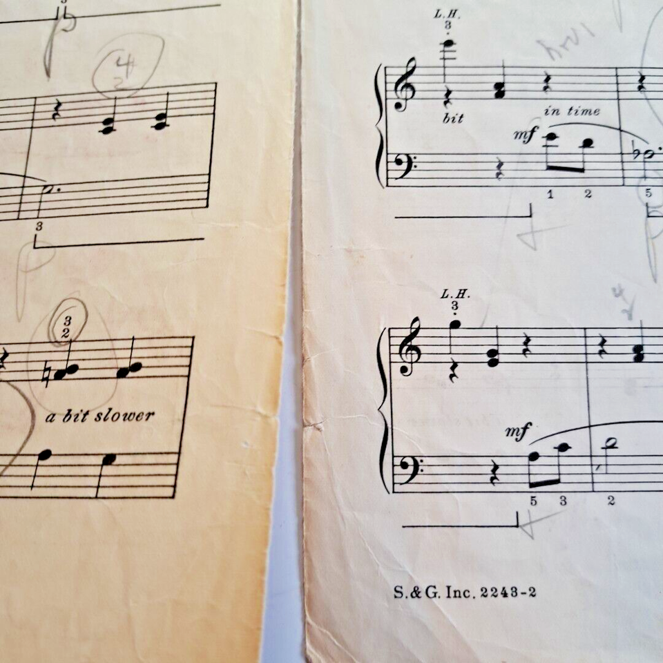 Music Sheet PUPPET SERENADE Piano Solo 🎵 © 1951 Louise Garrow