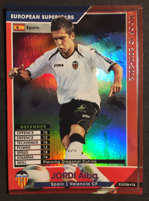 2011-12 Panini WCCF Euro Superstars EUS 06 Jordi Alba Valencia