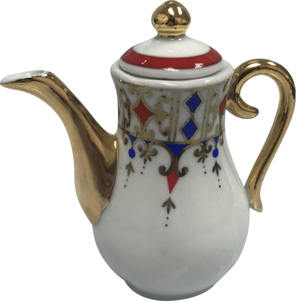 The Leonardo Collection White Porcelain Collectible Teapot 4in Zp323