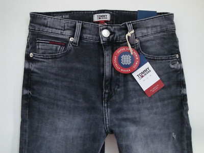 TOMMY HILFIGER  Jeans  HIGH  RISE  SLIM  IZZY  DGCDE  Grau  Stretch  W26 L32 Neu