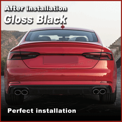 Glanz Schwarz Heckdiffusor Heckansatz Spoiler Schürze Für AUDI A5 S-Line 2017-19 - Picture 2 of 11