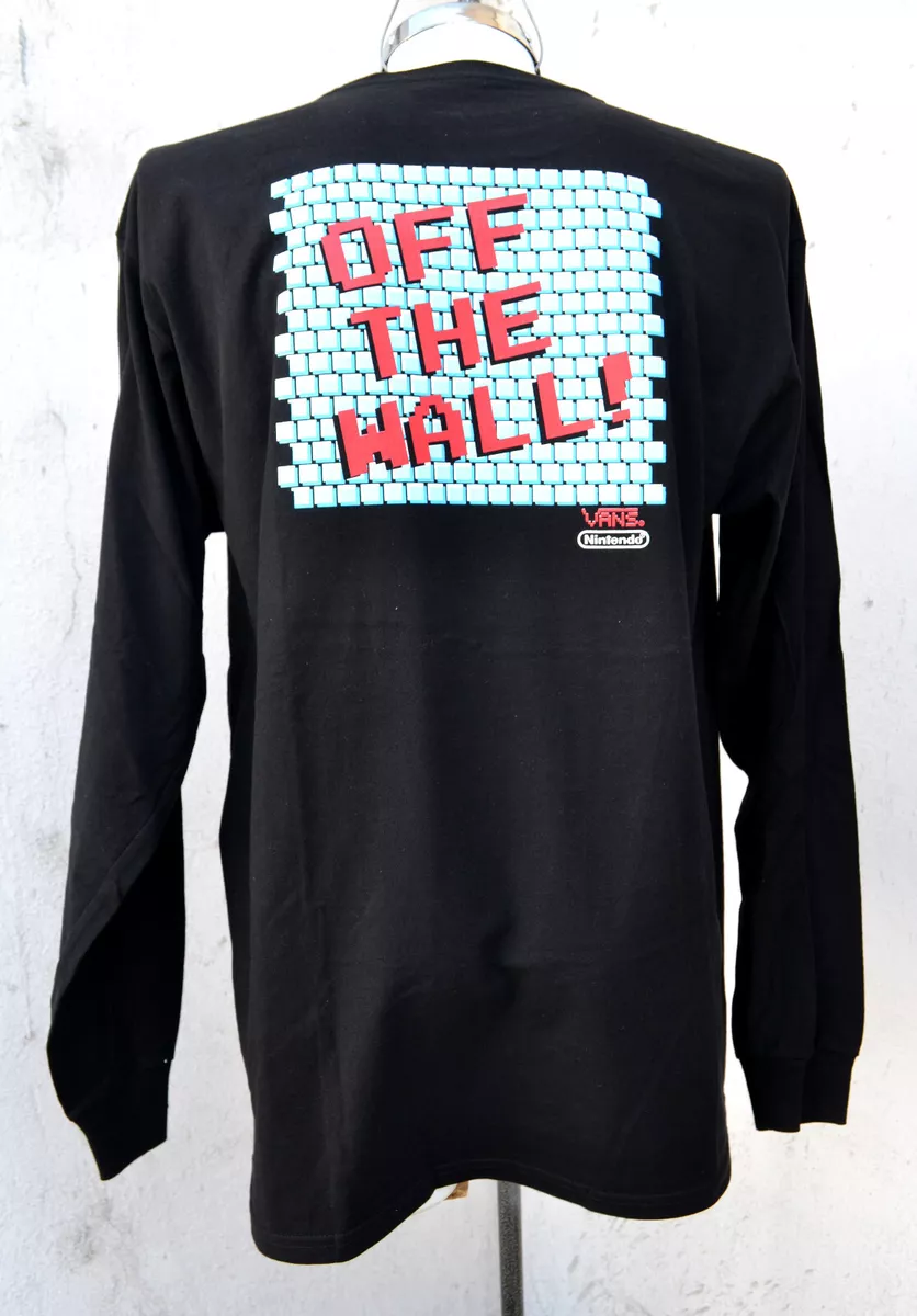 straf Dapper Beperken Vans x Nintendo Shirt Off The Wall Bricks Long Sleeve NES ADULT Size Large  Black | eBay