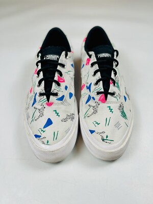 Converse SKID GRIP CVO OX White Print Canvas Low Top Sneakers Men's 11.5 170724C
