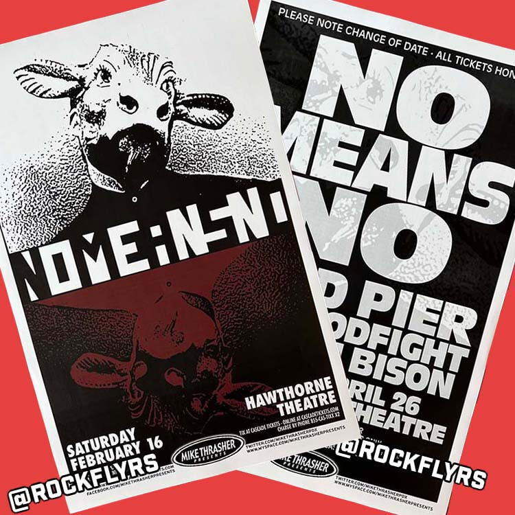 NO MEANS NO 2013 Concert Promo 11x17 Street Posters (x2)