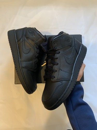 Buy Nike Air Jordan 1 Mid Triple Black 