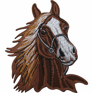 Horse Patch Embroidered Badge Iron On / Sew On Pony Riding Equestrian Clothes