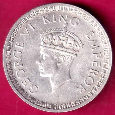 BRITISH INDIA 1942 bombay mint GEORGE VI ONE RUPEE BEAUTIFUL