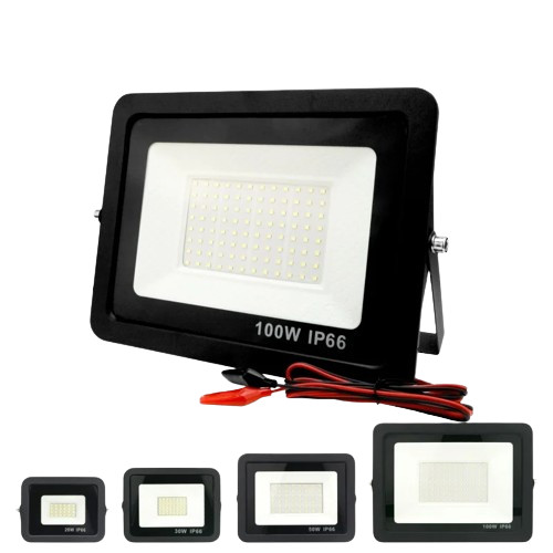 Projecteur LED exterieur 20W chantier puissant IP66 basse tension 12V anti-poussiere
