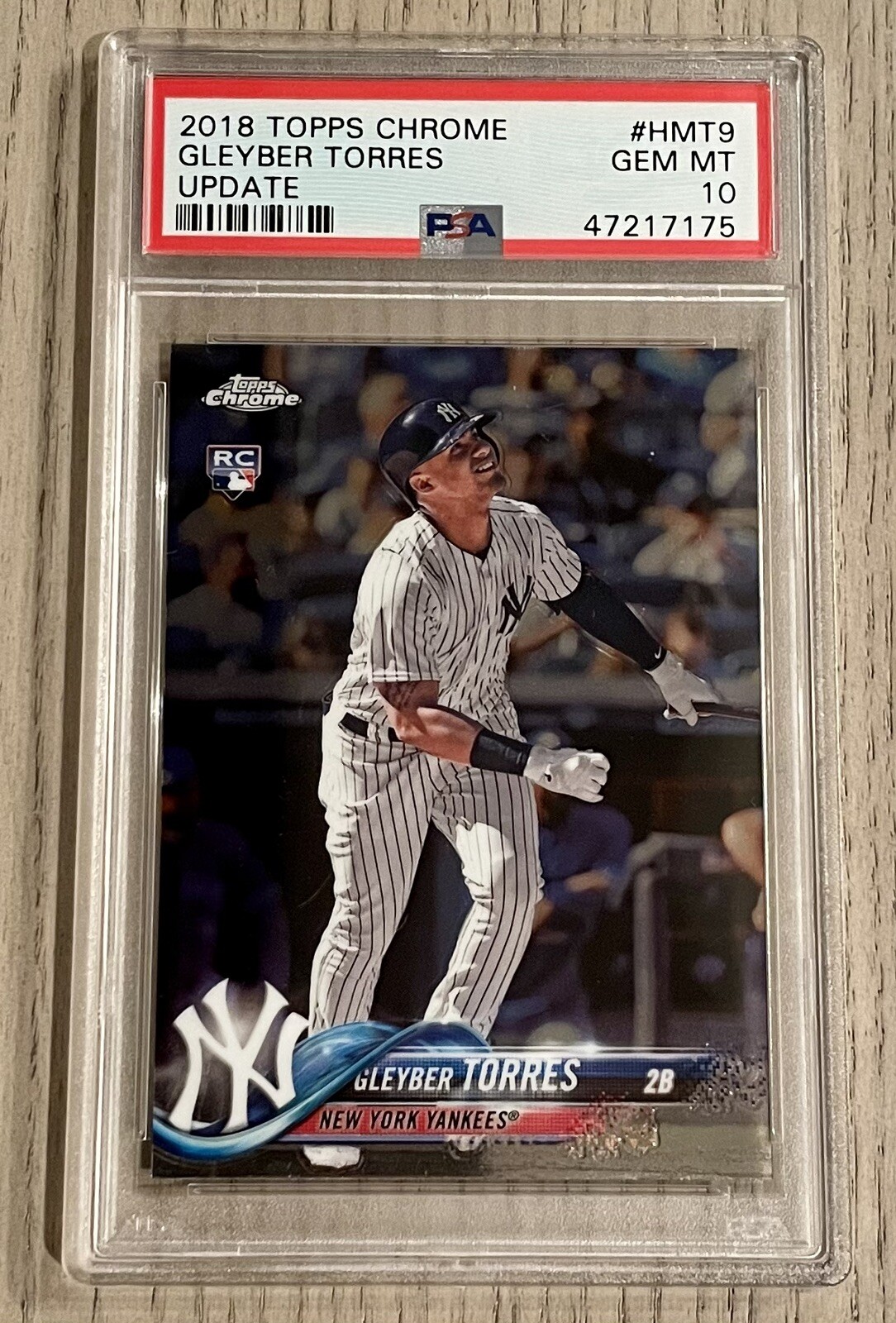 2018 Topps Chrome Update Gleyber Torres #HMT9 ROOKIE CARD RC Graded PSA 10 MINT