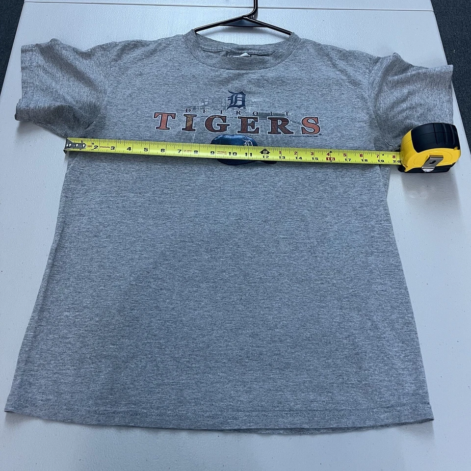Vtg 2000s Boys Lee Detroit Tigers T-Shirt Sz XL Youth Baseball Cap Hat Graphic - Image 4 of 4