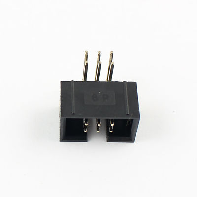 50Pcs 2.54mm 2x3 Pin 6 Pin Right Angle Male Shrouded IDC Box