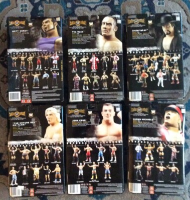 JAKKS PACIFIC WWE CLASSIC STARS LJN FIGURE LOT (6) HARDY, ROCK