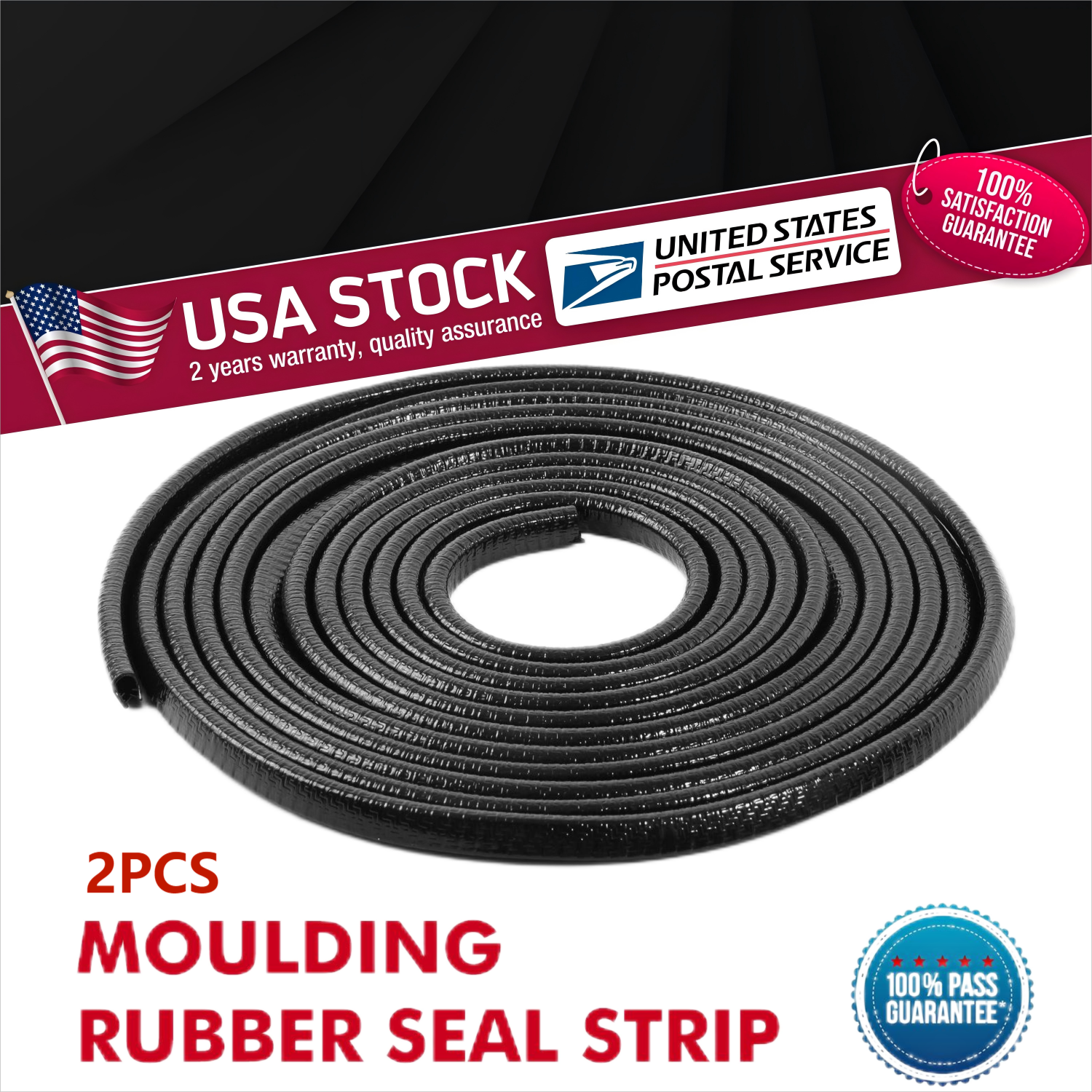2X 6M Car Door Edge Trim Guard  Rubber Seal Strip Scratch Protector Black