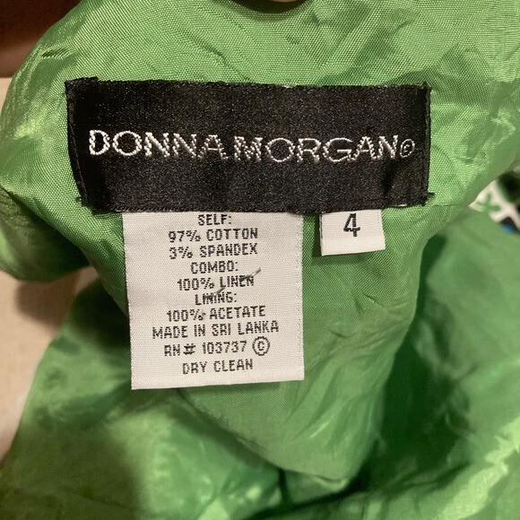 Donna Morgan Button Down Retro Patterned Dress Si… - image 5