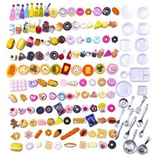 150Pcs Miniature Food Drink Bottles Adults Dollhouse Soda Pop Cans Pretend Pl...
