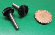 Plastic Black Stainless Thumb Screw, 5/8" Head Dia. x 10-32 x 7/8" Length, 20 Pc
