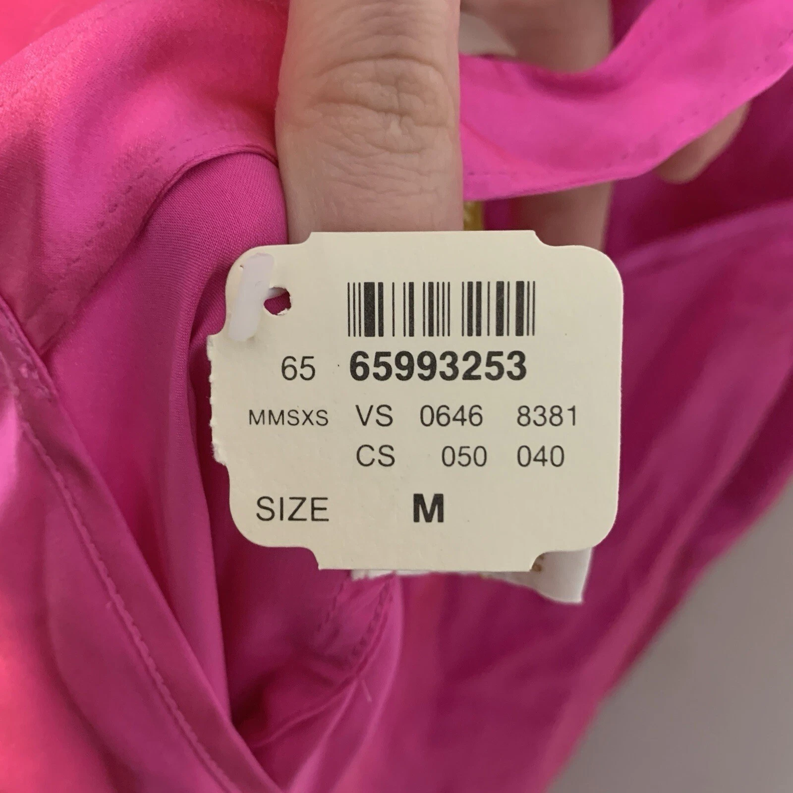 UNDERCOVER Abito Slip Midi Vintage G Label Victoria's Secret Rosa Caldo 100% Seta Taglia M