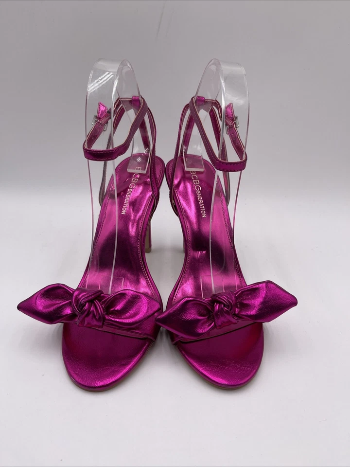 Sandalia BCBGeneration para mujer Jamina Bow rosa talla 8,5 Foto 2 de 4