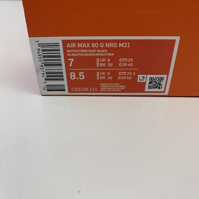 Nike Red and Orange Shoe Box Label Air Max 90G NRG M21 Nike Air Max 90  main image 4