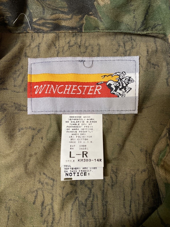 Winchester Mens Sz L Trebark Camo Hunting Coveralls NonInsulated NWOT