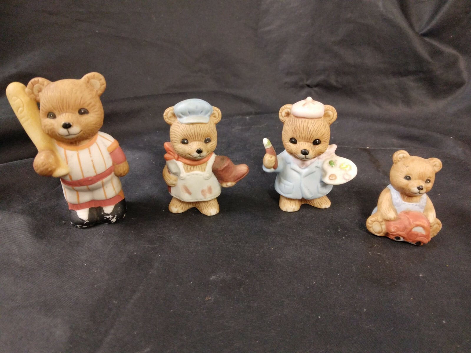 Vintage Homco Home Interior Bear Figurines 1408 Set of 4 eBay