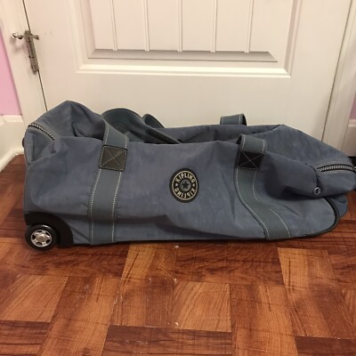 Kipling Blue Rolling Luggage Travel Bag